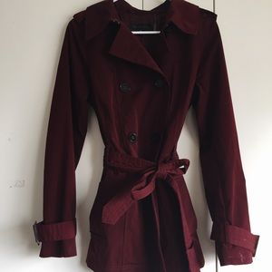 Classic Maroon Raincoat